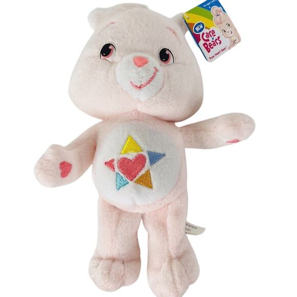Care Bears True Heart Bear Pink Heart Multicolor Star Stuffed 2007 - Picture 4 of 6